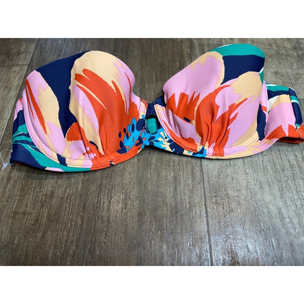 Aerie Bikini Swim Top Womens Size 32 B Underwire Padded Colorful Bathing Suit
